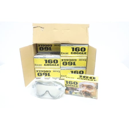 Encon Enfog Box of 12 Clear Lens/Gray Frame Safety Goggle 5068204
